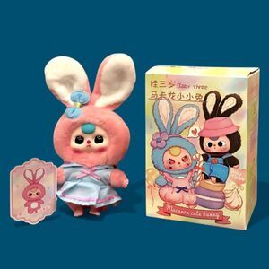 Baby Three Macaron Rabbit Stuffed Pendant